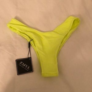 BRAND NEW ZAFUL thong bikini bottoms neon size S